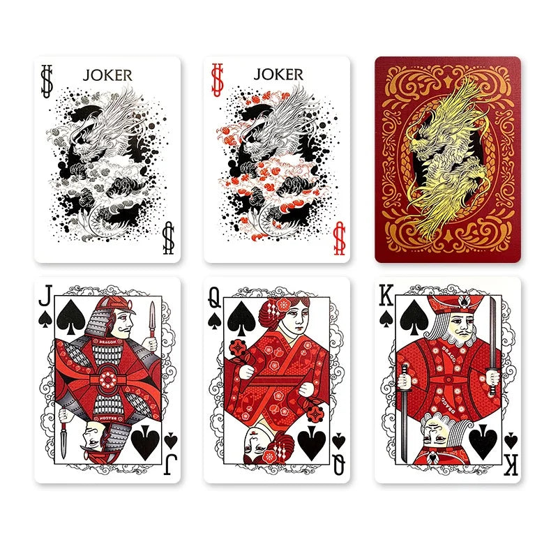 Dragon Red Playing Cards Deck Card Games Magic Tricks