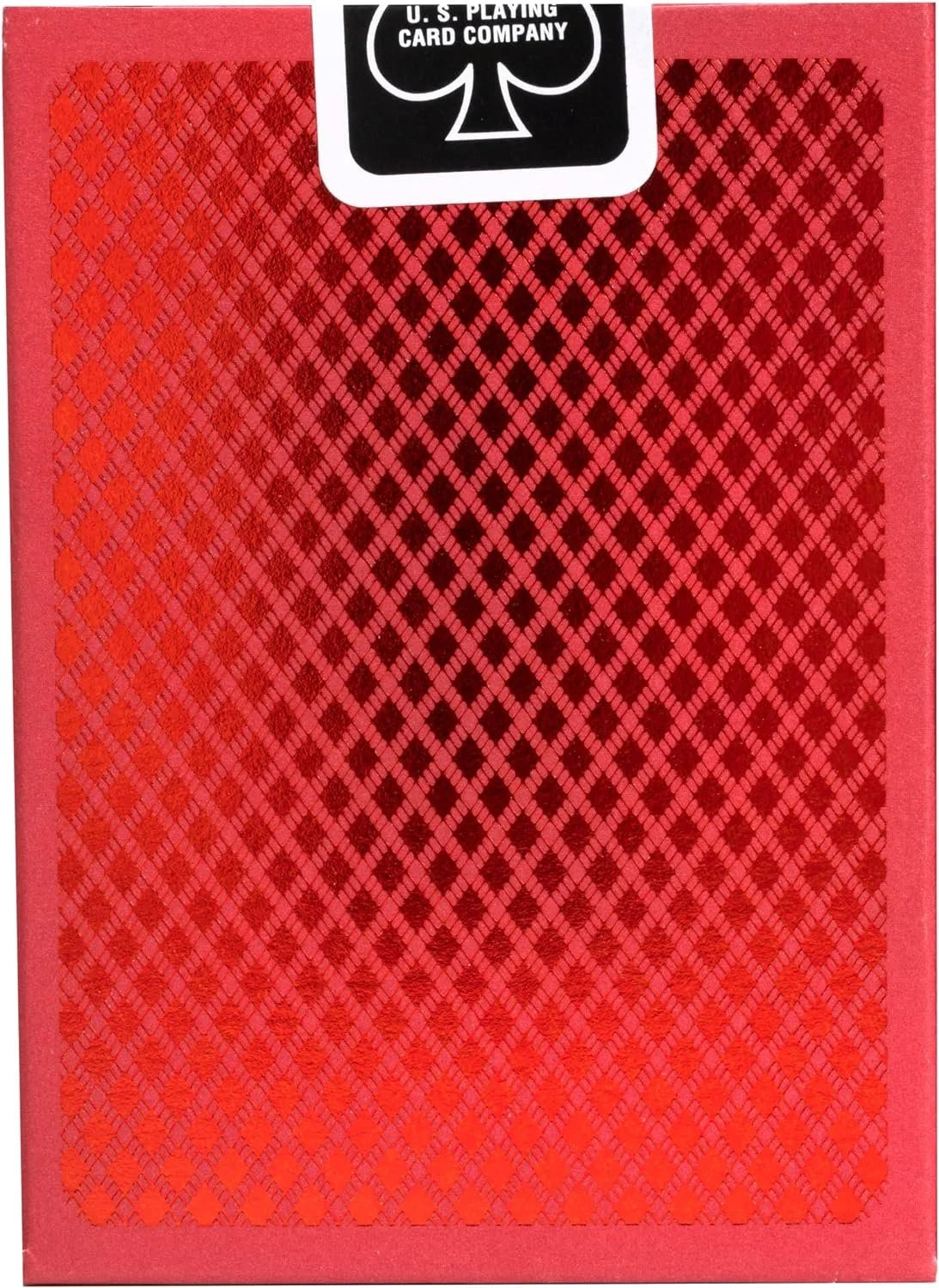 Metalluxe Premium Playing Cards - Red Foil Diamond Back, Poker Size Standard Index