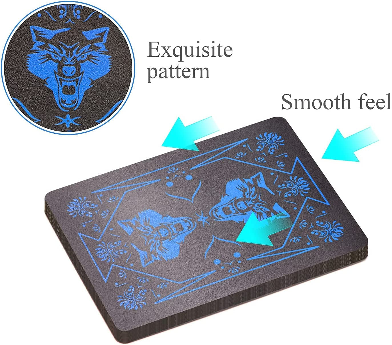 Waterproof Playing Cards, Plastic Playing Cards, Deck of Cards, Gift Poker Cards (Black Wolf)